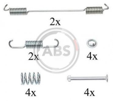 Монтажний к-кт гальм. колодок FIAT DOBLO (вир-во) A.B.S. 0796Q (фото 1)