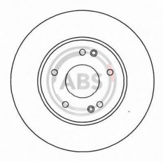 Диск гальмівний MB C250-C280/E200-E300 передн. вент. (вир-во) A.B.S. 16448 (фото 1)