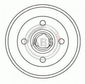 Барабан гальмівний AUDI/SEAT/VW задн. (вир-во ABS) A.B.S. 2325-S