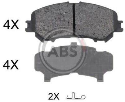 Колодка торм. диск. NISSAN QASHQAI, RENAULT KADJAR передн. (пр-во) A.B.S. 35045 (фото 1)