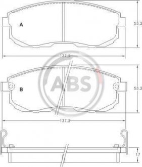 Колодка гальм. диск. NISSAN MAXIMA/MAXIMA QX 89-00 передн. (вир-во) A.B.S. 36691 (фото 1)