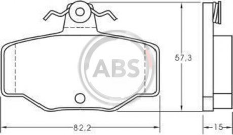 Колодка торм. NISSAN ALMERA/PRIMERA задн. (пр-во) A.B.S. 36741 (фото 1)