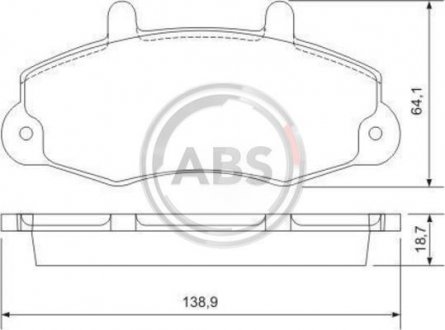 Колодка гальм. диск. FORD TOURNEO/TRANSIT передн. (вир-во) A.B.S. 36775 (фото 1)