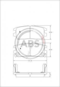 Колодка гальм. диск. MITSUBISHI PAJERO/SPACEGEAR задн. (вир-во) A.B.S. 36781 (фото 1)