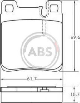 Колодка гальм. диск. MB 300/500/600/C/E/S задн. (вир-во) A.B.S. 36787 (фото 1)