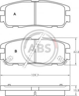 Колодка гальм. диск. ISUZU/OPEL FRONTERA/MONTEREY задн. (вир-во) A.B.S. 36794 (фото 1)