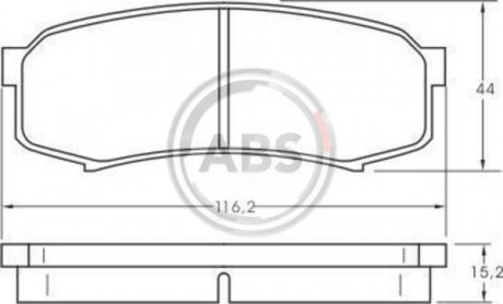 Колодка гальм. диск. TOYOTA LANDCRUISER задн. (вир-во) A.B.S. 36875 (фото 1)