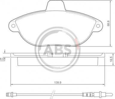 Колодка гальм. CITROEN / FIAT / PEUGEOT Jumpy / Scudo / Expert передн. (вир-во) A.B.S. 36911 (фото 1)