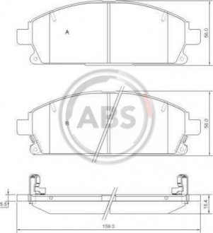 Колодка гальм. диск. NISSAN PATHFINDER/X-TRAIL передн. (вир-во) A.B.S. 37081 (фото 1)