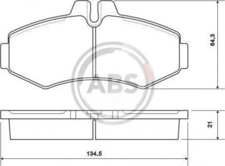 Колодка гальм. диск. MB SPRINTER/VITO передн. (вир-во) A.B.S. 37095 (фото 1)