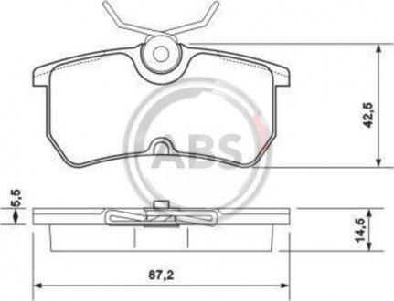 Колодка гальм. диск. FORD FOCUS задн. (вир-во) A.B.S. 37101 (фото 1)