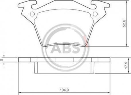 Колодка гальм. диск. MB VITO задн. (вир-во) A.B.S. 37104 (фото 1)