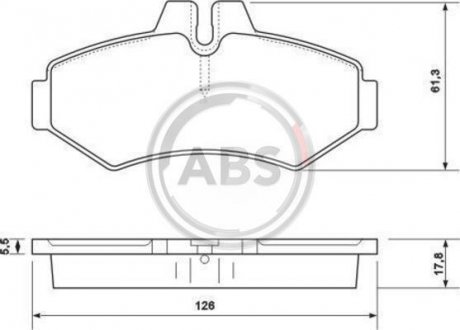 Колодка гальм. диск. MB/VW SPRINTER/LT задн. (вир-во) A.B.S. 37124 (фото 1)