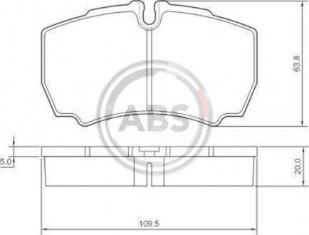 Колодка гальм. диск. FORD TRANSIT 2.2 2.4 07/06- задн. (вир-во) A.B.S. 37298 (фото 1)