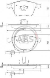 Колодка гальм. диск. AUDI A4/A6/A8 передн. (вир-во) A.B.S. 37428 (фото 1)