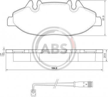 Колодка гальм. диск. MB VIANO (W639), VITO (W639) передн. (вир-во) A.B.S. 37449 (фото 1)