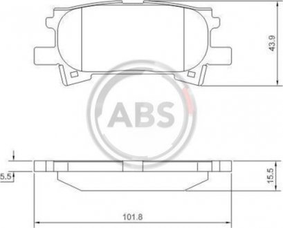 Колодка гальм. диск. LEXUS RX, задн. (вир-во) A.B.S. 37459 (фото 1)