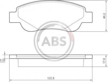 Колодка гальм. диск. CITROEN/PEUGEOT C1/107 передн. (вир-во) A.B.S. 37483 (фото 1)