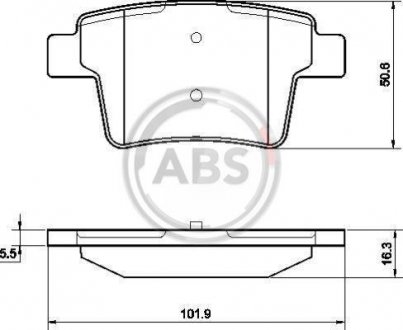 Колодка гальм. FORD Mondeo задн. (вир-во) A.B.S. 37489 (фото 1)