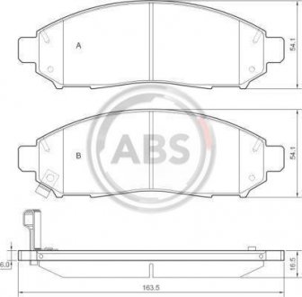 Колодка гальм. диск. NISSAN PATHFINDER передн. (вир-во) A.B.S. 37518 (фото 1)