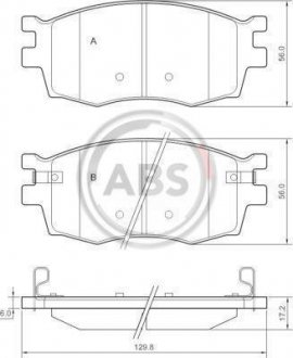 Колодка торм. диск. KIA RIO передн. (пр-во) A.B.S. 37520 (фото 1)