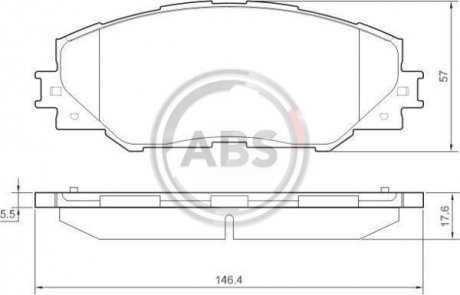 Колодка торм. диск. TOYOTA RAV 4 передн. (пр-во) A.B.S. 37543 (фото 1)