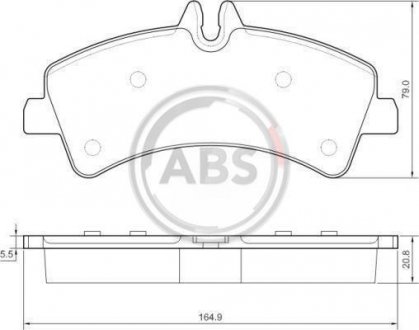 Колодка гальм. диск. MB/VW SPRINTER/CRAFTER задн. (вир-во) A.B.S. 37554 (фото 1)