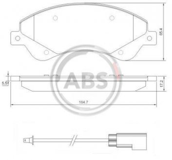 Колодка торм. диск. FORD TRANSIT передн. (пр-во) A.B.S. 37559 (фото 1)