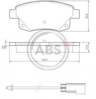 Колодка гальм. диск. FORD TRANSIT задн. (вир-во) A.B.S. 37560 (фото 1)