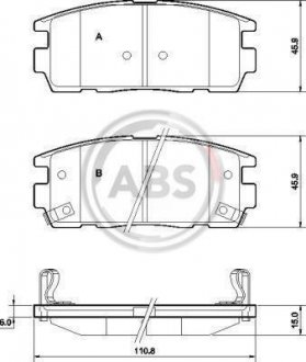 Колодка гальм. диск. CHEVROLET/OPEL CAPTIVA/ANTARA задн. (вир-во) A.B.S. 37583 (фото 1)