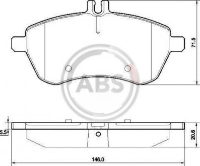 Колодка торм. диск. MB C-CLASS передн. (пр-во) A.B.S. 37584 (фото 1)