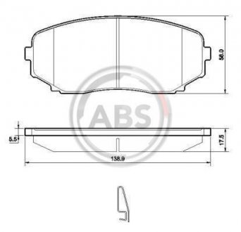 Колодка гальм. диск. MAZDA CX-7 передн. (вир-во) A.B.S. 37643 (фото 1)