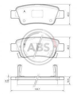 Колодка гальм. диск. HONDA CR-V задн. (вир-во) A.B.S. 37651 (фото 1)