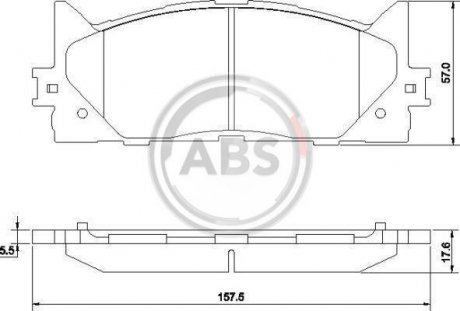 Колодка торм. диск. TOYOTA CAMRY передн. (пр-во) A.B.S. 37677 (фото 1)