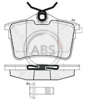 Колодка гальм. диск. CITROEN/PEUGEOT BERLINGO/PARTNER/308 задн. (вир-во) A.B.S. 37700 (фото 1)