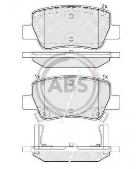 Колодка торм. диск. TOYOTA AVENSIS/AVENSIS SW 1.6,1.8,2.0,2.0D-4D,2.2D-4D 09- задн. (пр-во) A.B.S. 37737 (фото 1)