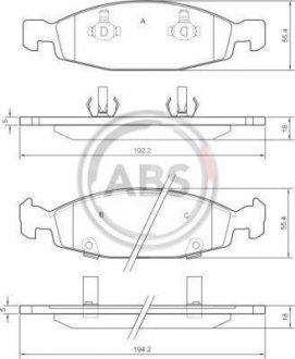 Колодка торм. диск. JEEP передн. (пр-во) A.B.S. 38790 (фото 1)