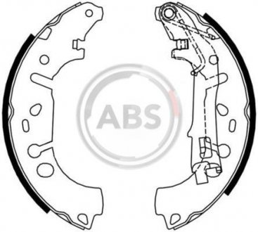 Колодка гальм. барабан. OPEL CORSA D 1.0-1.4 06-, FIAT GRANDE PUNTO 1.3-1.4 05 - задн. (вир-во) A.B.S. 9215 (фото 1)