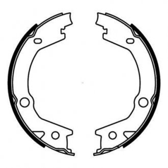 Гальмівна колодка HYUNDAI ELANTRA IV, MATRIX, SONATA V, TUCSON KIA CADENZA II, SPORTAGE II, SPORTAGE III SSANGYONG KYRON, RODIUS I, RODIUS II 1.5D-3.3 06.01- ABE C00527ABE (фото 1)
