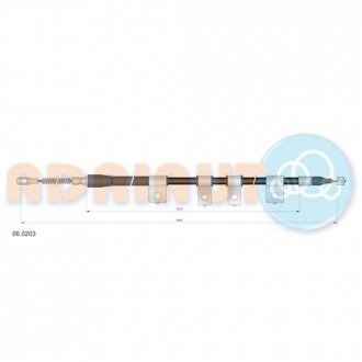 Трос ручного гальма DAEWOO Lanos задній лівий (вир-во) ADRIAUTO 06.0203 (фото 1)