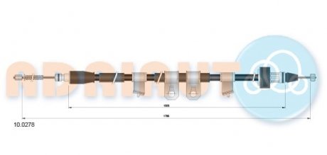 Тросик стояночного тормоза ADRIAUTO 10.0278