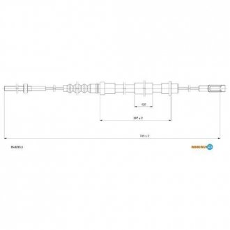 Трос ручного гальма PEUGEOT (вир-во) ADRIAUTO 35.0213.1