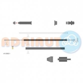 Трос акселератора RENAULT LAGUNA (вир-во) ADRIAUTO 41.0302.1 (фото 1)