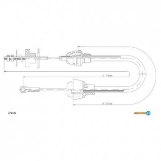 Трос зчеплення SKODA FELICIA (вир-во) ADRIAUTO 47.0101 (фото 1)