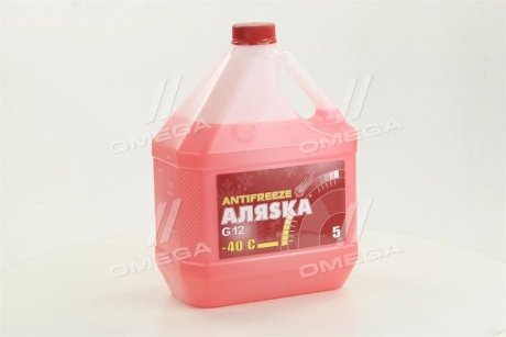 Антифриз ANTIFREEZE-40 (красный) Канистра 5л/4,9кг АЛЯSКА 5527