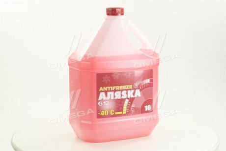 Антифриз ANTIFREEZE-40 (красный) Канистра 10л/9,83кг АЛЯSКА 5528
