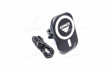Тримач для телефону з бездротовою зарядкою на магніті <> ARMER ARM-DT002 (фото 1)
