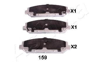 Колодки дискові гальмівні передні Infiniti QX56/QX80 (Z62) 10- (вир-во) ASHIKA 50-01-159 (фото 1)