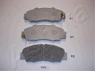 Колодки тормозные дисковые передние HONDA CIVIC (пр-во) ASHIKA 50-04-432 (фото 1)