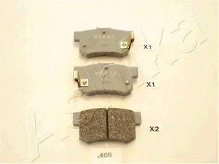 Колодки тормозные дисковые задние HONDA ACCORD (пр-во) ASHIKA 51-04-405 (фото 1)